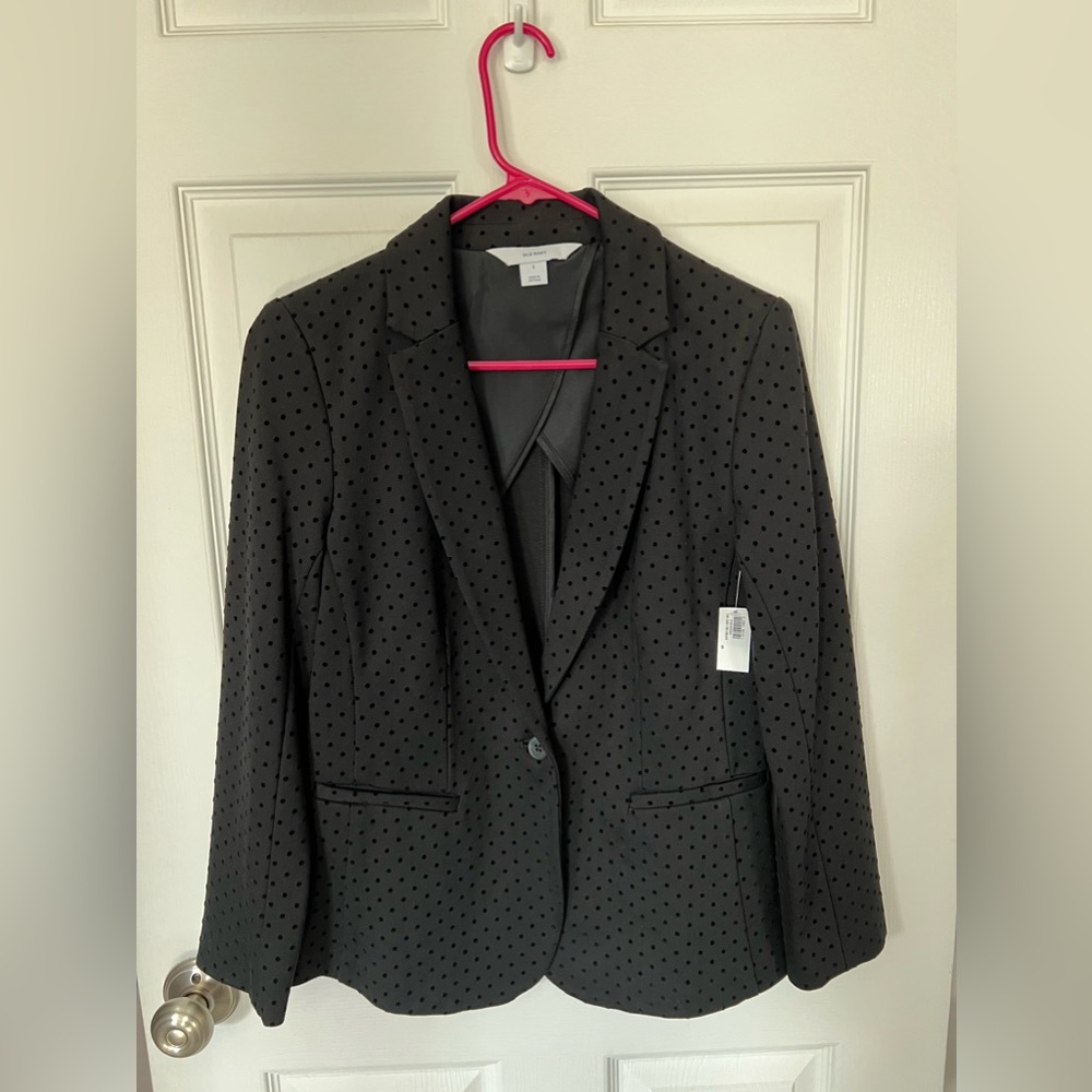 NWT Old Navy Black Dotted Blazer sz Small
